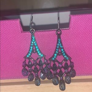 BLUE CHANDELIER EARRINGS